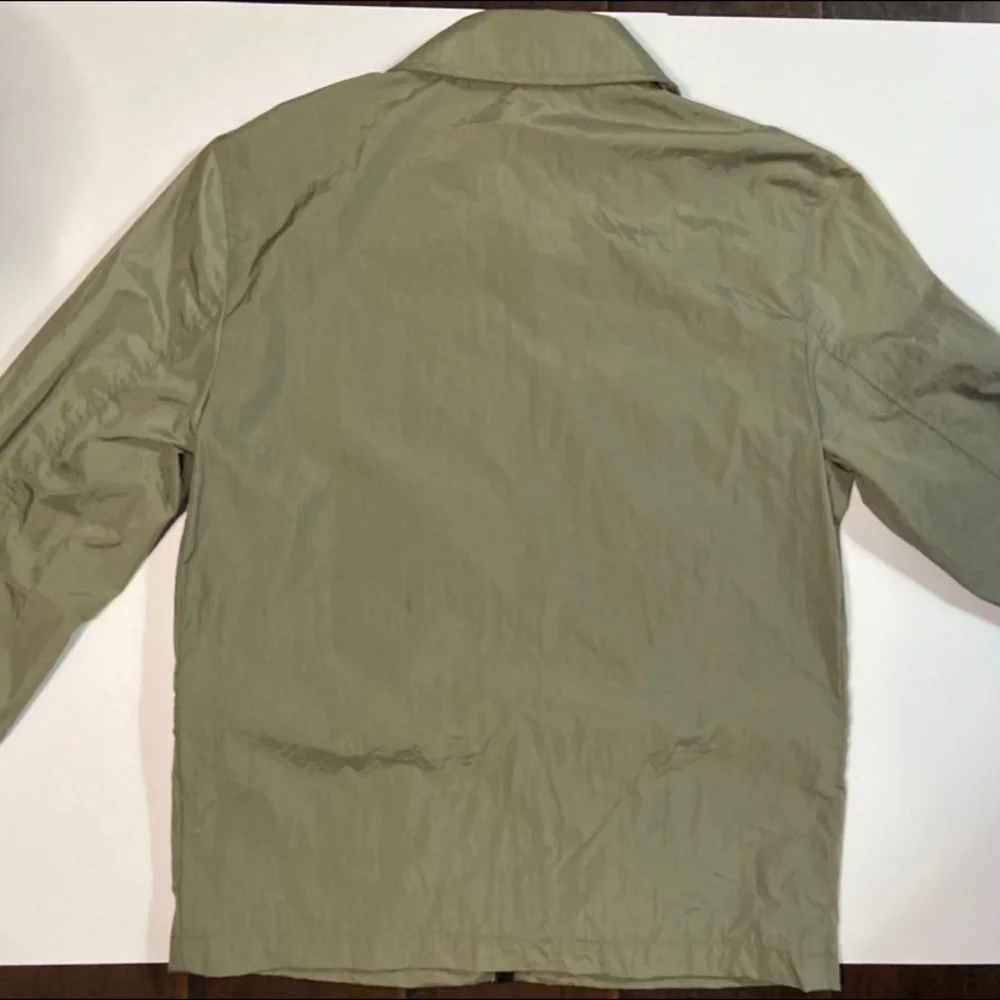 Green Collar Windbreaker Zipper Jacket - Picture 3 of 3